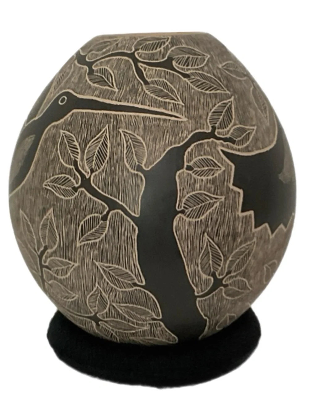 Mata Ortiz Sgraffito Olla / Pot / Vase - Signed by Lorenza de Quezada